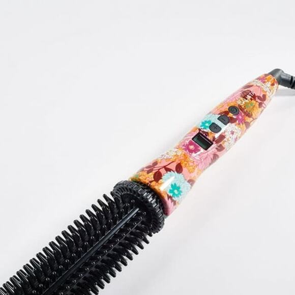 Calista Perfecter Pro Heated Round Styling Brush Tool Floral Multicolor with bag - Picture 2 of 12